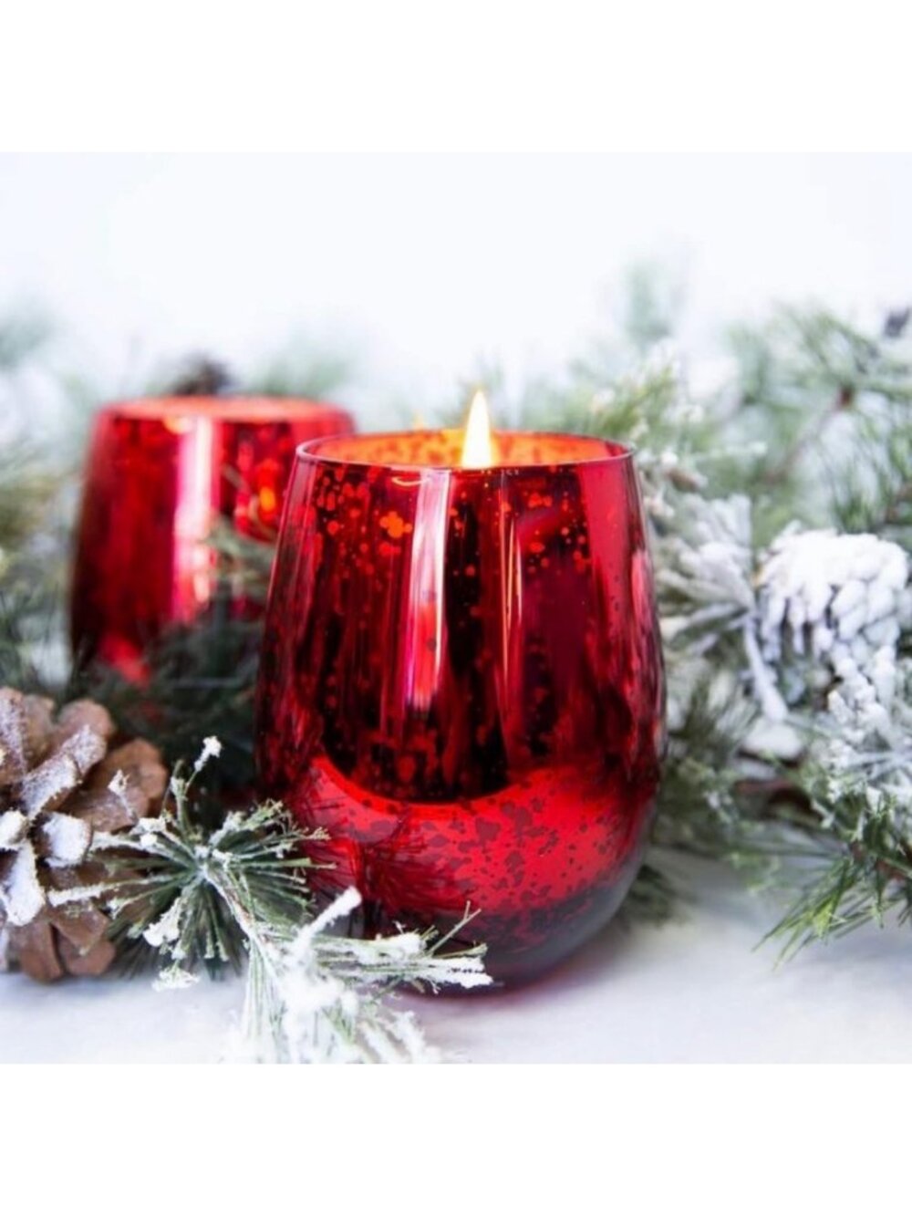 Luxury Peppermint Candy Cane Candle Gift Jar | Vegan Holiday Decor Made in USA